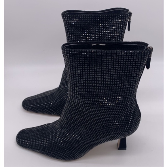 LOLA CRUZ Black Crystal Ankle Boots sz 39 us 9 - Picture 4 of 8